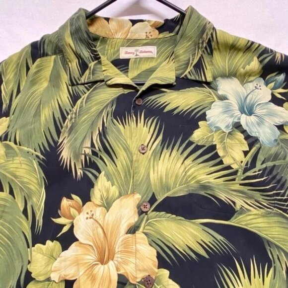 Tommy Bahama RUM Button Down Shirt Men's XL Floral Hawaiian Silk Resort Top READ - Picture 14 of 14